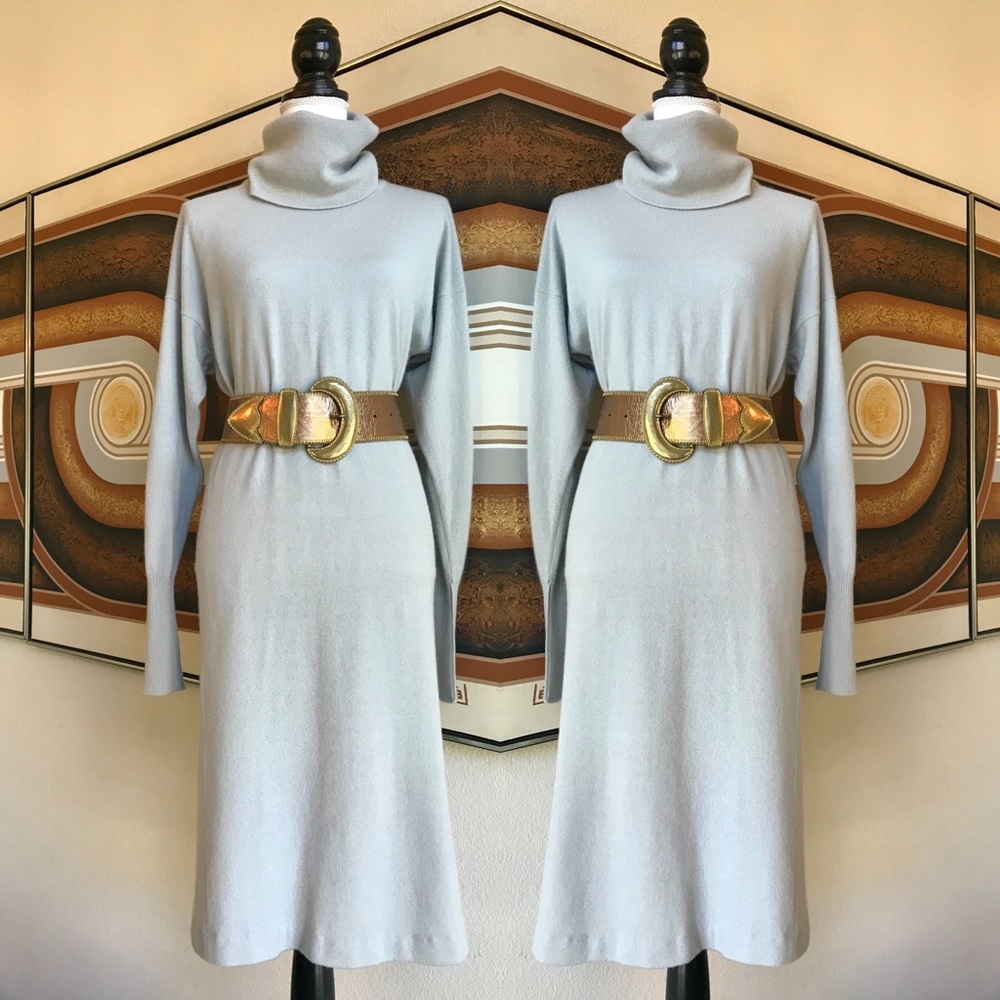 Cozy Cashmere Gray Sweater Maxi Dress Sz M